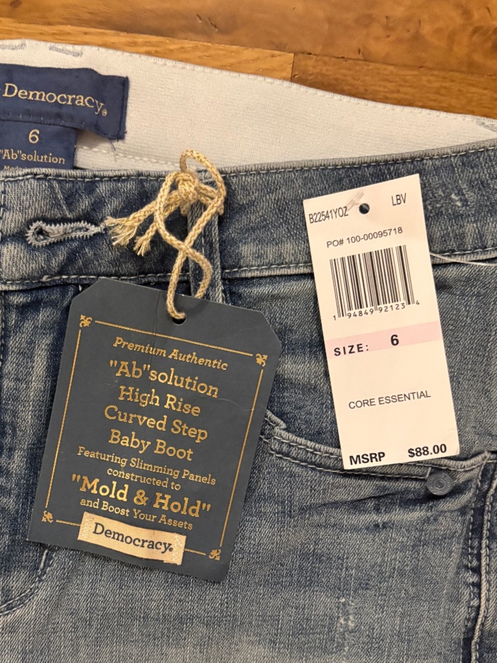 ✨ Democracy Premium Absolution High Rise Curved Step Baby Boot Jeans – NWT ✨